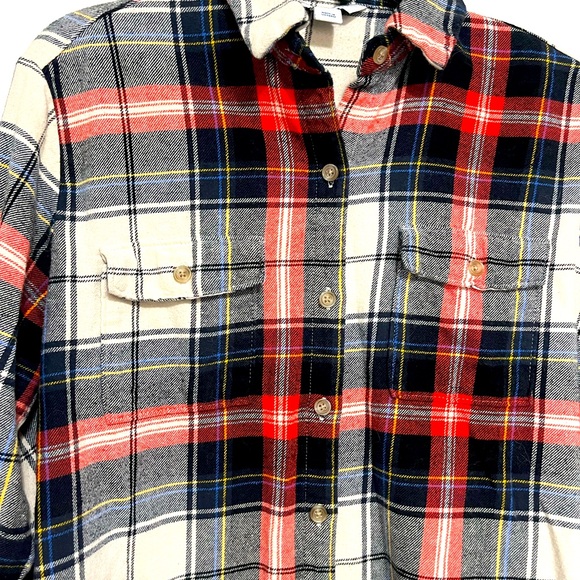 Old Navy Boyfriend flannel shirt XS - Picture 2 of 4